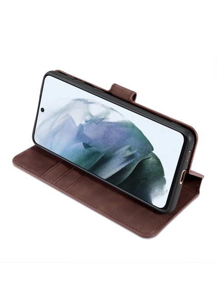 Samsung Galaxy S21 Fe Retro Stil Tam Koruma Deri Cüzdan Standı Telefon Kılıfı (Yurt Dışından) fırsatları