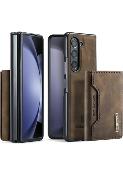 Samsung Galaxy Z Fold5 5g Pu Deri + Pc Çıkarılabilir Manyetik Kickstand Cüzdan Kılıf Telefon Kılıfı (Yurt Dışından)