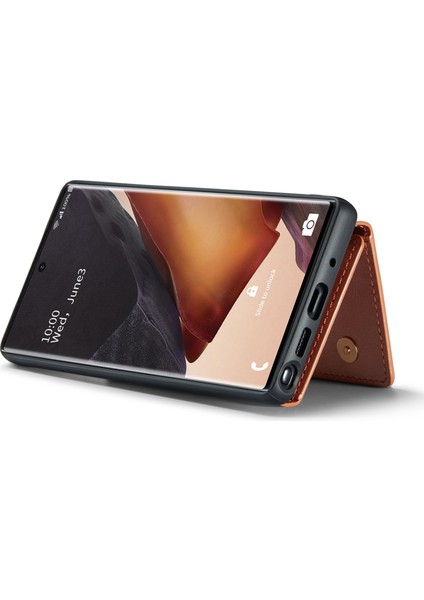 Samsung Galaxy NOTE20 Ultra / NOTE20 Ultra 5g 2'si 1 Arada Simli Pu Deri Kaplamalı Pc + Tpu Düşmeye Karşı Destekli Manyetik Çıkarılabilir Fermuarlı Cüzdan Telefon Kılıfı (Yurt Dışından) modelleri