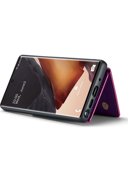 Samsung Galaxy NOTE20 Ultra / NOTE20 Ultra 5g 2'si 1 Arada Simli Pu Deri Kaplamalı Pc + Tpu Düşmeye Karşı Destekli Manyetik Çıkarılabilir Fermuarlı Cüzdan Telefon Kılıfı (Yurt Dışından) modelleri