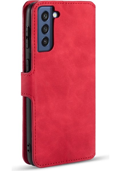 Samsung Galaxy S21 Fe Retro Stil Tam Koruma Deri Cüzdan Standı Telefon Kılıfı (Yurt Dışından) modelleri