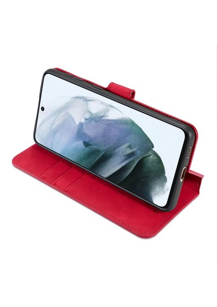 Samsung Galaxy S21 Fe Retro Stil Tam Koruma Deri Cüzdan Standı Telefon Kılıfı (Yurt Dışından) fırsatları