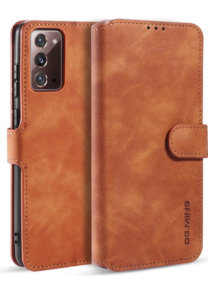 Samsung Galaxy NOTE20 4g/5g Vintage Pu Deri Cüzdan Standı Kılıf (Yurt Dışından)