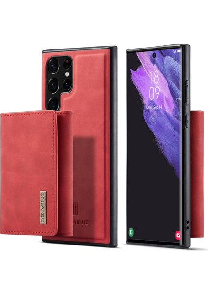 Samsung Galaxy S22 Ultra 5g Çıkarılabilir 2'si 1 Arada Cüzdan Telefon Kılıfı Kablosuz Şarj Desteği Hibrit Telefon Koruyucu (Yurt Dışından)