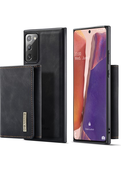 Samsung Galaxy NOTE20 4g/5g Çıkarılabilir Manyetik Cüzdanlı Kickstand Tasarımlı Düşmeye Dayanıklı Telefon Kılıfı (Yurt Dışından)
