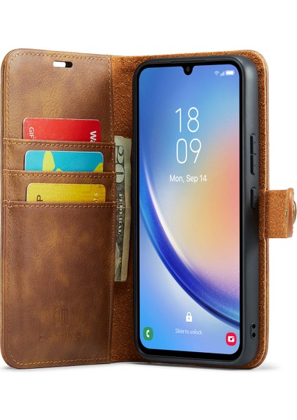 Samsung Galaxy A34 5g Çıkarılabilir Manyetik Kılıf Bölünmüş Deri Telefon Cüzdan Standı Düşmeye Dayanıklı Kılıf (Yurt Dışından) fiyatları