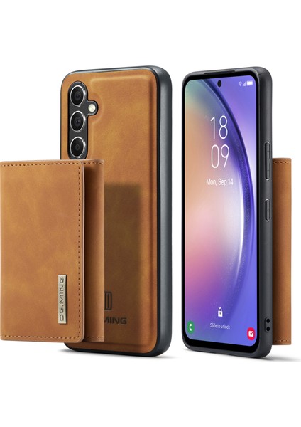 Samsung Galaxy A54 5g Pu Deri Kaplamalı Pc+Tpu Kickstand Kılıfı Manyetik Çıkarılabilir Cüzdan Telefon Kılıfı (Yurt Dışından)