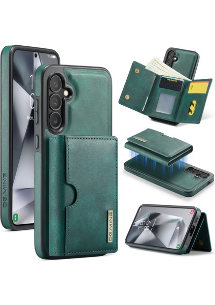 Samsung Galaxy S25 Manyetik Cüzdan Pu + Pc + Tpu Telefon Kılıfı (Yurt Dışından)