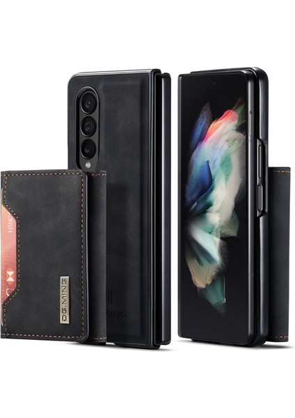 Samsung Galaxy Z Fold3 5g Darbeye Dayanıklı Kılıf Manyetik Emilim Çıkarılabilir Cüzdan Telefon Kılıfı Kickstand Koruyucu Kılıf (Yurt Dışından)
