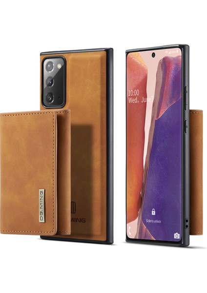 Samsung Galaxy NOTE20 4g/5g Çıkarılabilir Manyetik Cüzdanlı Kickstand Tasarımlı Düşmeye Dayanıklı Telefon Kılıfı (Yurt Dışından)