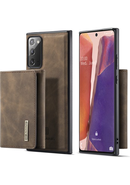 Samsung Galaxy NOTE20 4g/5g Çıkarılabilir Manyetik Cüzdanlı Kickstand Tasarımlı Düşmeye Dayanıklı Telefon Kılıfı (Yurt Dışından)