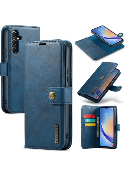 Samsung Galaxy A34 5g Çıkarılabilir Manyetik Kılıf Bölünmüş Deri Telefon Cüzdan Standı Düşmeye Dayanıklı Kılıf (Yurt Dışından)