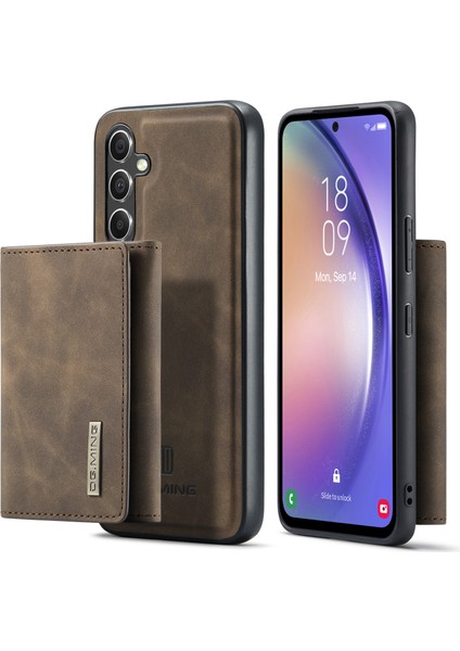 Samsung Galaxy A54 5g Pu Deri Kaplamalı Pc+Tpu Kickstand Kılıfı Manyetik Çıkarılabilir Cüzdan Telefon Kılıfı (Yurt Dışından)