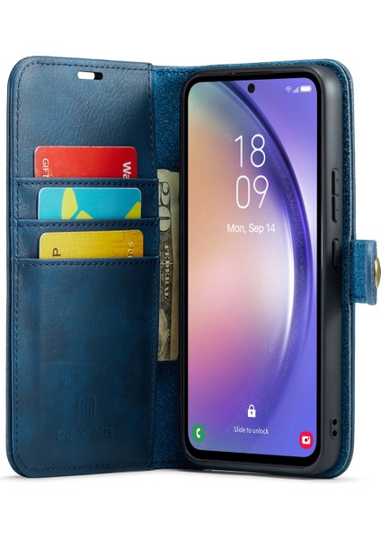 Samsung Galaxy A54 5g Bölünmüş Deri Stand Cüzdan Telefon Kılıfı Manyetik Çıkarılabilir Koruyucu Kılıf (Yurt Dışından) fiyatları