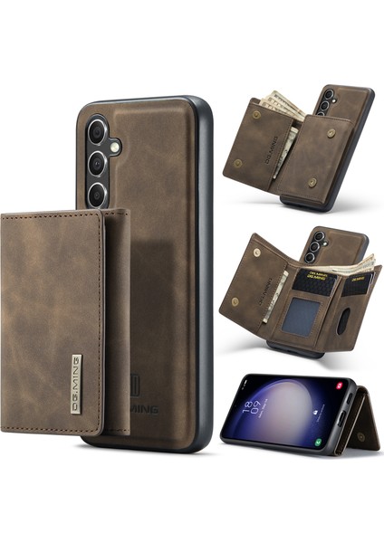 Samsung Galaxy S25 Kickstand Pu Telefon Kılıfı Çıkarılabilir Cüzdan ile (Yurt Dışından)