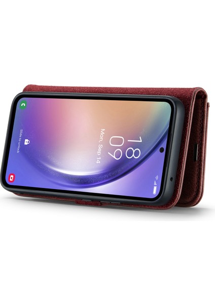 Samsung Galaxy A54 5g Bölünmüş Deri Stand Cüzdan Telefon Kılıfı Manyetik Çıkarılabilir Koruyucu Kılıf (Yurt Dışından) modelleri