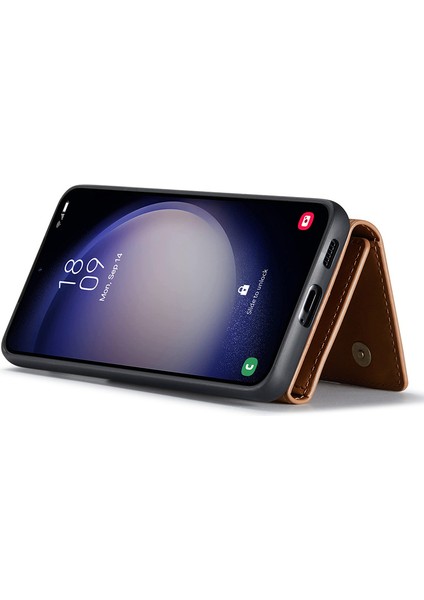 Samsung Galaxy S23 Fe Deri Kaplamalı Tpu+Pc Telefon Kılıfı Kickstand Çıkarılabilir Cüzdan Kapağı (Yurt Dışından) modelleri