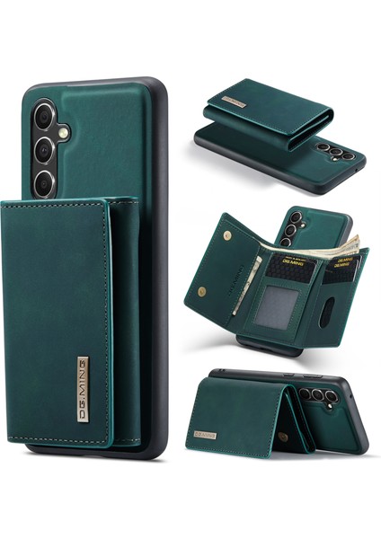 Samsung Galaxy S23 Fe Deri Kaplamalı Tpu+Pc Telefon Kılıfı Kickstand Çıkarılabilir Cüzdan Kapağı (Yurt Dışından)