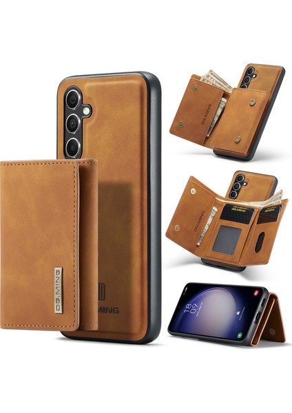Samsung Galaxy S25 Kickstand Pu Telefon Kılıfı Çıkarılabilir Cüzdan ile (Yurt Dışından)