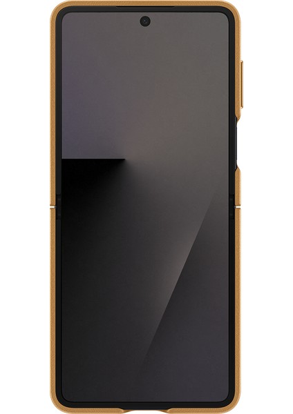 Galaxy Z Flip 7 Deri Kılıf - Camel