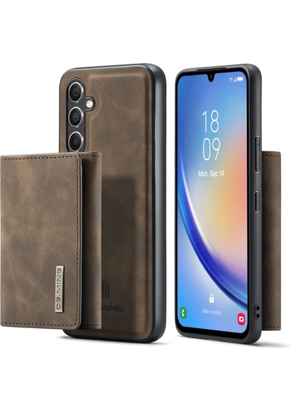 Samsung Galaxy A34 5g Pc+Tpu+Pu Deri Düşmeye Lı Kapak Manyetik Cüzdan Destekli Telefon Kılıfı (Yurt Dışından)