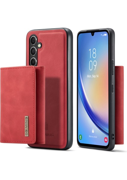 Samsung Galaxy A34 5g Pc+Tpu+Pu Deri Düşmeye Lı Kapak Manyetik Cüzdan Destekli Telefon Kılıfı (Yurt Dışından)