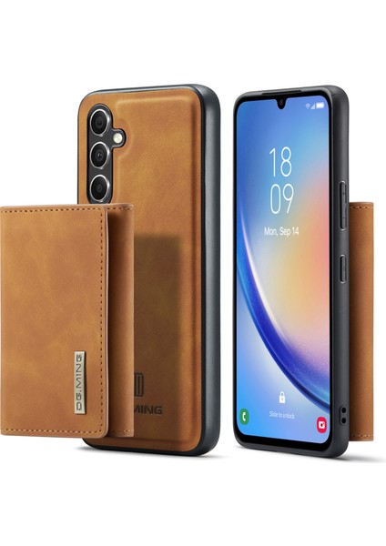 Samsung Galaxy A34 5g Pc+Tpu+Pu Deri Düşmeye Lı Kapak Manyetik Cüzdan Destekli Telefon Kılıfı (Yurt Dışından)