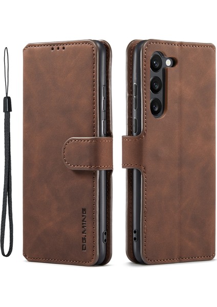 Samsung Galaxy S23 Plus Retro Pu Deri Cüzdan Kılıfı Tam Koruma Telefon Kılıfı Standlı (Yurt Dışından)