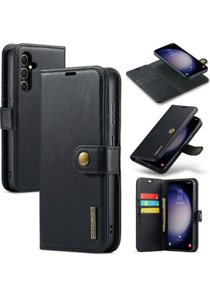 Samsung Galaxy S25 Çıkarılabilir Bölünmüş Deri Telefon Kılıfı (Yurt Dışından)