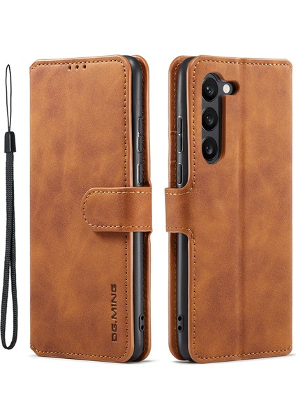 Samsung Galaxy S23 Retro Pu Deri Stand Kılıf Darbeye Dayanıklı Cüzdan Telefon Kılıfı (Yurt Dışından)