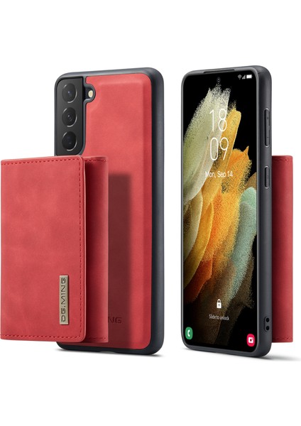 Samsung Galaxy S21 Fe Çıkarılabilir 2'si 1 Arada Cüzdan Tasarım Deri Kaplamalı Tpu + Pc Kılıfı Kickstand ile (Yurt Dışından)