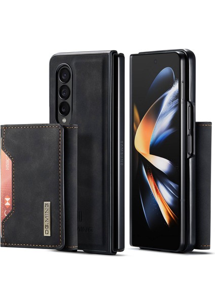 Samsung Galaxy Z Fold4 5g Telefon Kılıfı Manyetik Emilim Çıkarılabilir Cüzdan Telefon Kılıfı Kickstand Koruyucu Kılıf (Yurt Dışından)
