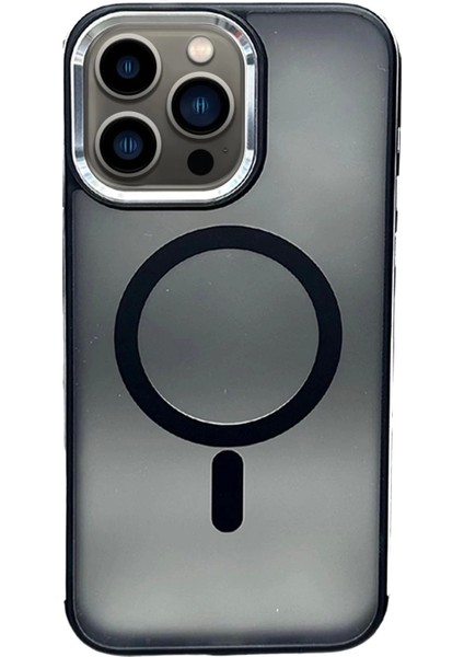 iPhone 15 Pro Solid Magsafe Kapak - Titan Gri