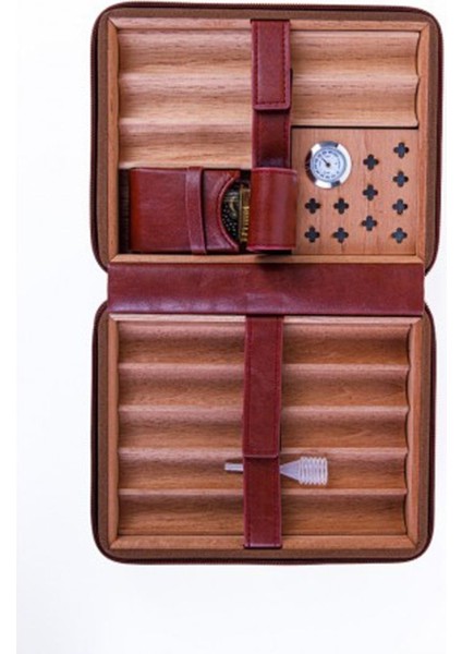 Kahverengi Deri Seyahat Humidoru Puro Kutusu PSH075 modelleri