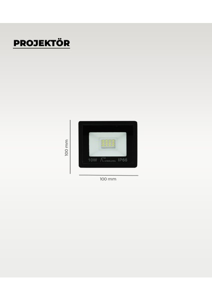 10W IP66 LED Projektör 6500K (Beyaz Işık) fiyatları