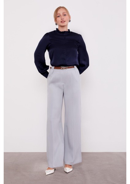 Gri Kemerli Palazzo Pantolon fiyatları