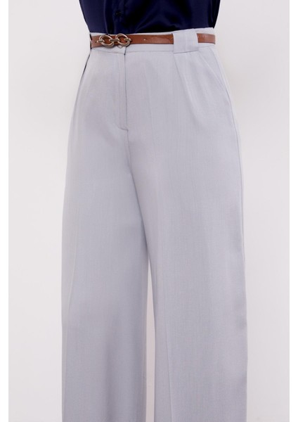 Gri Kemerli Palazzo Pantolon fırsatları