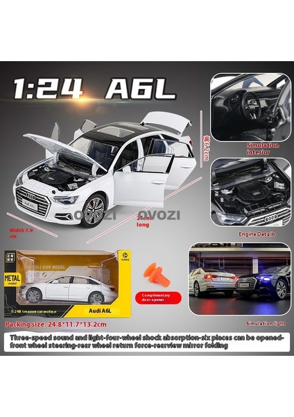 Ovozı Audi Alaşımlı Araba Modeli Koleksiyon Süsü Hediyesi (Yurt Dışından)