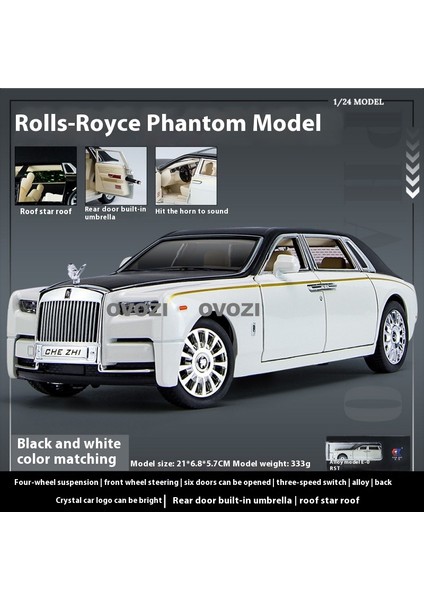 Ovozı Rolls Royce Alaşımlı Araba Modeli Koleksiyonluk Süs Hediyesi (Yurt Dışından)