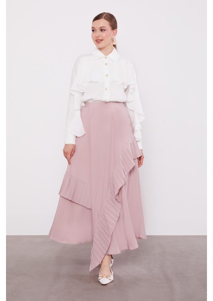 Pudra Pilise Detaylı Etek fiyatları