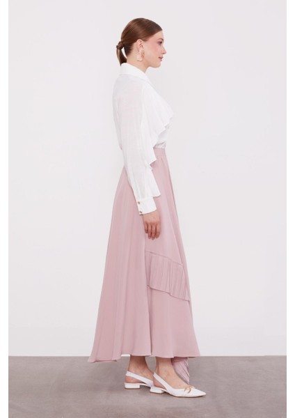 Pudra Pilise Detaylı Etek modelleri