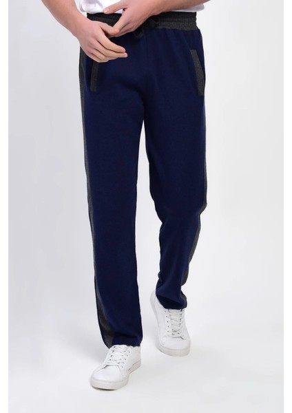 Erkek Lacivert Eşofman Altı Beli Lastikli Yanlar Şeritli 19457 fiyatları