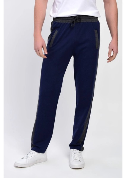 Erkek Lacivert Eşofman Altı Beli Lastikli Yanlar Şeritli 19457 indirimleri