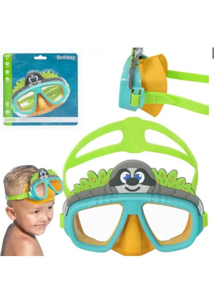 Çocuk Deniz Havuz Yüzücü Dalış Gözlüğü 3+ Yaş Su Sızdırmaz Uv Korumalı Geniş Görüş Açılı Figürlü modelleri