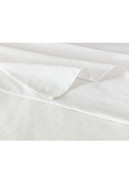 Anais Çift Kişilik %100 Pamuk Pike - Beyaz fırsatları