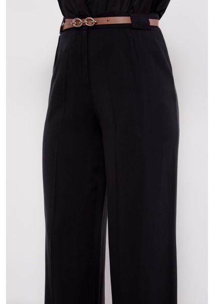 Siyah Kemerli Palazzo Pantolon fırsatları