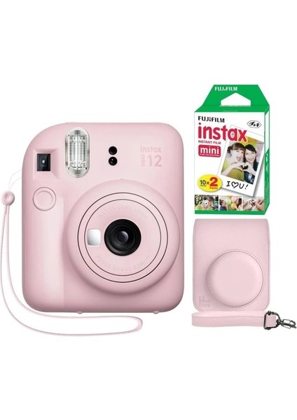 Instax Mini 12 Anlık Fotoğraf Makinesi/ Minimate Özel Kılıf/20 Sayfa/ikili Paket - Pembe fiyatları