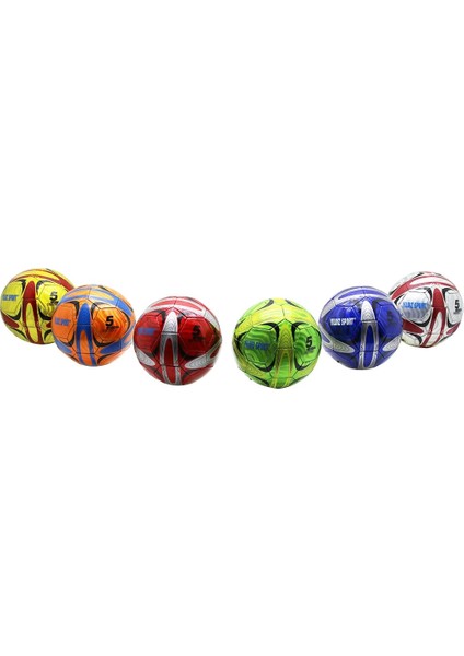 Futbol Topu Dikişli Parlak Renkli 280GR