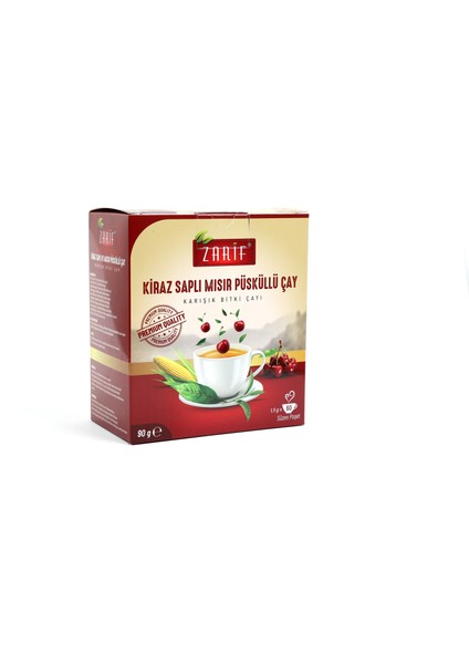 Kiraz Saplı & Mısır Püsküllü Çay (60’lı Süzen Poşet)