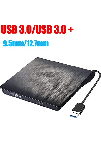 Harici DVD Rw External USB 3.0 Slim Harici Tak Çalıştır CD DVD Sürücü Okuyucu Optik Okuyucu